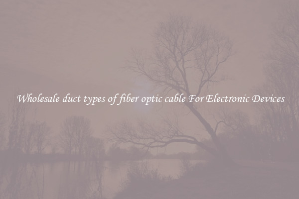 Wholesale duct types of fiber optic cable For Electronic Devices