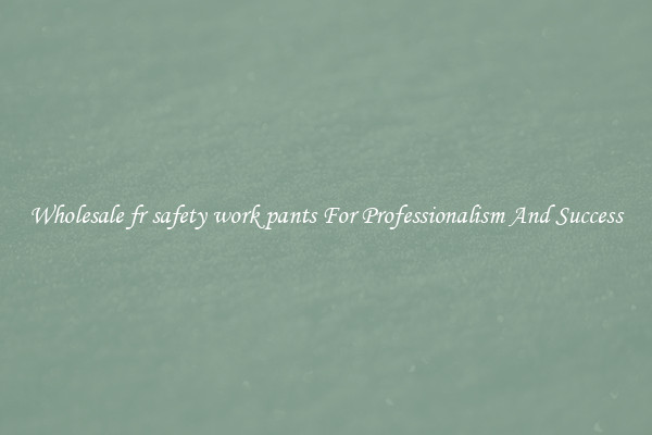Wholesale fr safety work pants For Professionalism And Success