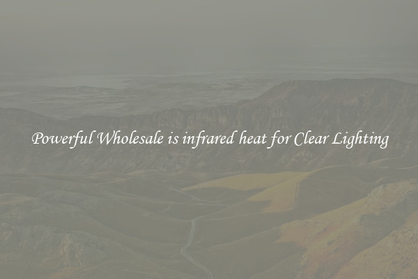 Powerful Wholesale is infrared heat for Clear Lighting