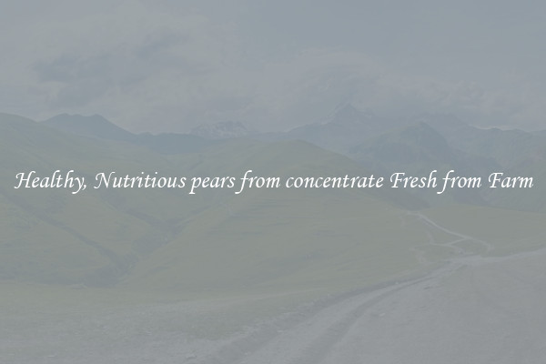 Healthy, Nutritious pears from concentrate Fresh from Farm