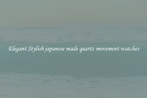 Elegant Stylish japanese made quartz movement watches
