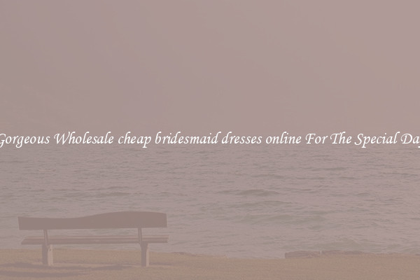 Gorgeous Wholesale cheap bridesmaid dresses online For The Special Day