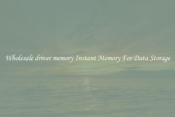 Wholesale driver memory Instant Memory For Data Storage