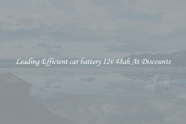 Leading Efficient car battery 12v 48ah At Discounts