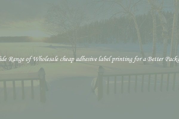 A Wide Range of Wholesale cheap adhesive label printing for a Better Packaging 