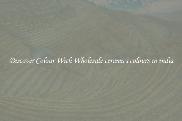 Discover Colour With Wholesale ceramics colours in india